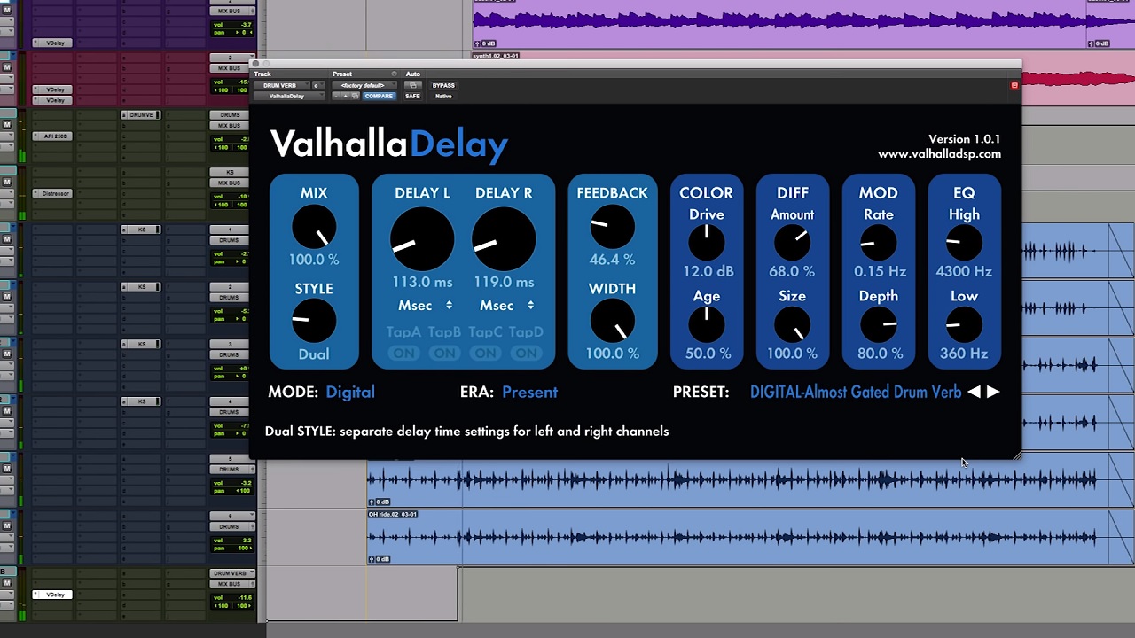 Valhalla Delay VST - скриншот 1