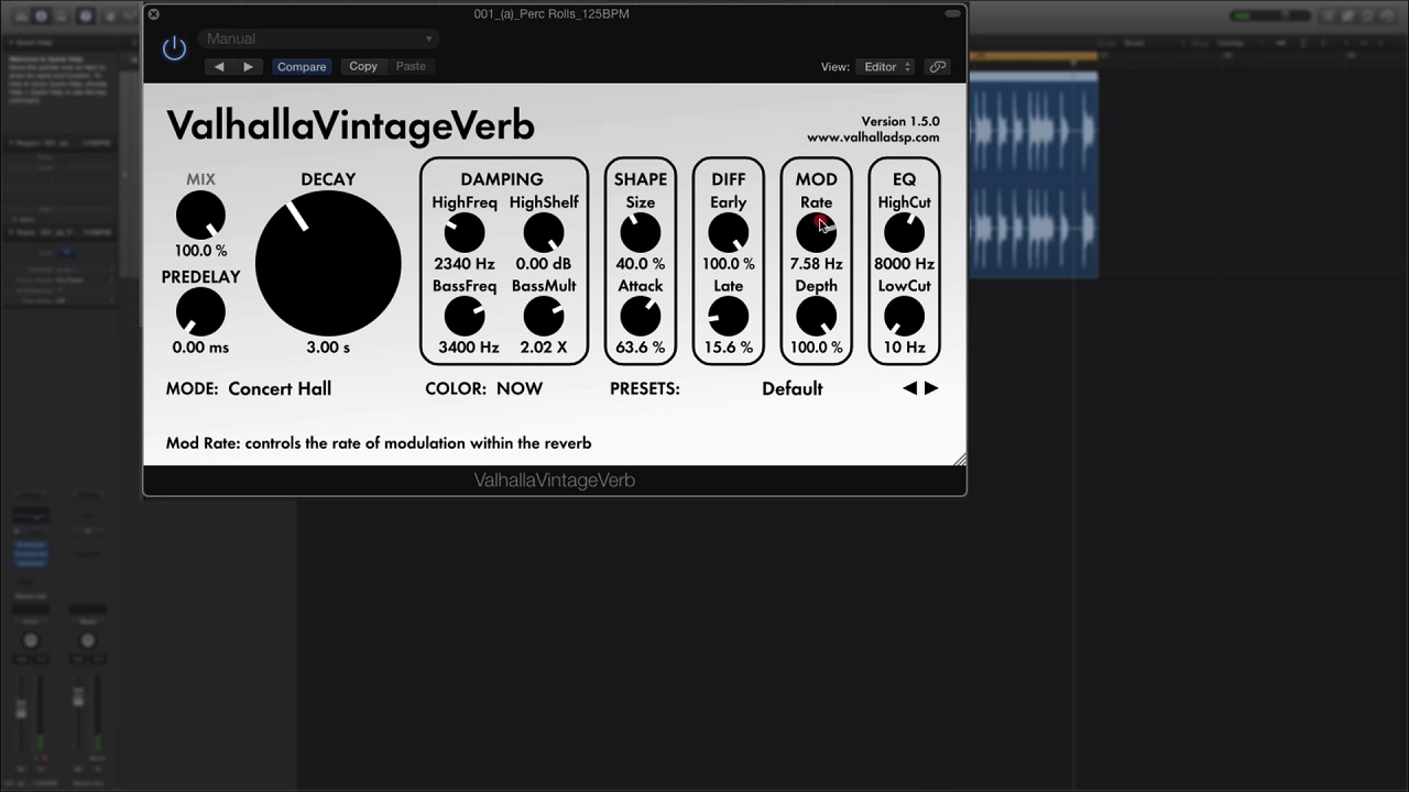 Valhalla Vintage Verb VST - скриншот 2